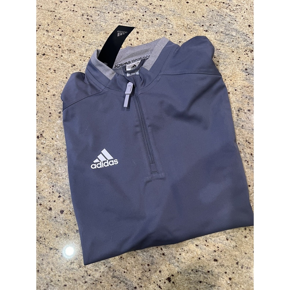 adidas Fielder's Choice 2.0 Convertible Men's Baseball Jacket Small Onix Heather